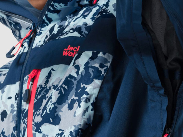 Close-up of a ski jacket