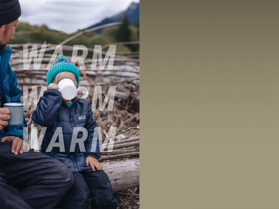Child drinks warm drink